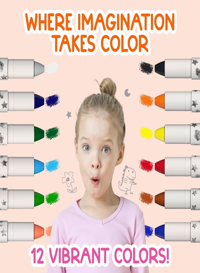 TinyGeeks 12 Twistable Crayons - Non Toxic, Washable Crayons for Toddlers, Kids Ages 3-8 - Easy To Hold - Perfect Coloring Gift for Boys and Girls - Unleash Colorful Fun - Image 5